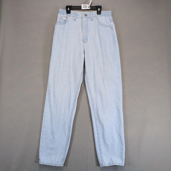 Lee Denim - Vintage 80s Lee Light Blue Mom Jeans Womens 10 30x31 High Rise c1987 USA Elastic